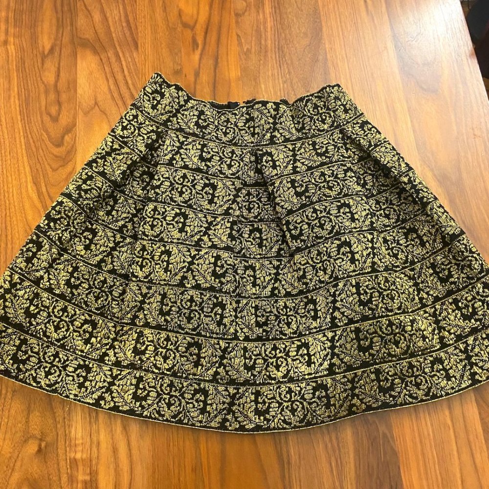 Black & Gold Printed Skirt from Endless Rose (M)